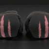 Predator Series pink accent 10oz girls boxing gloves shown from the front knuckle angle.