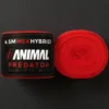 Predator Series 4.5M Mex Hybrid red boxing hand wraps rolled and displayed on a dark surface.